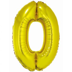 Fóliový balón 0-9 ZLATÝ